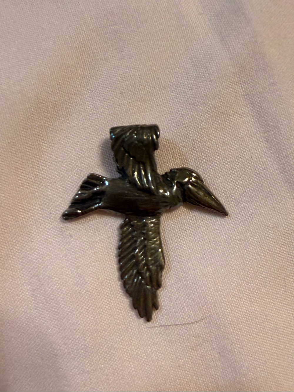Jose Balli Sterling Silver Pelican Cross Pendant New Orleans